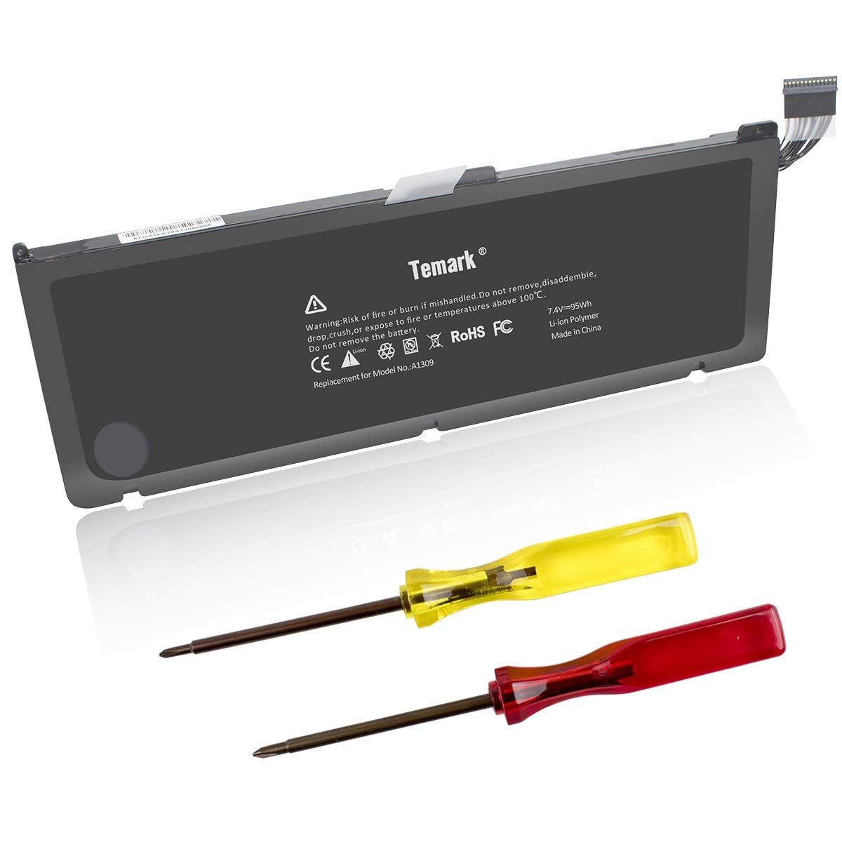 Temark Replacement Laptop Battery A1309 Compatible MacBook Pro 17inch A1297