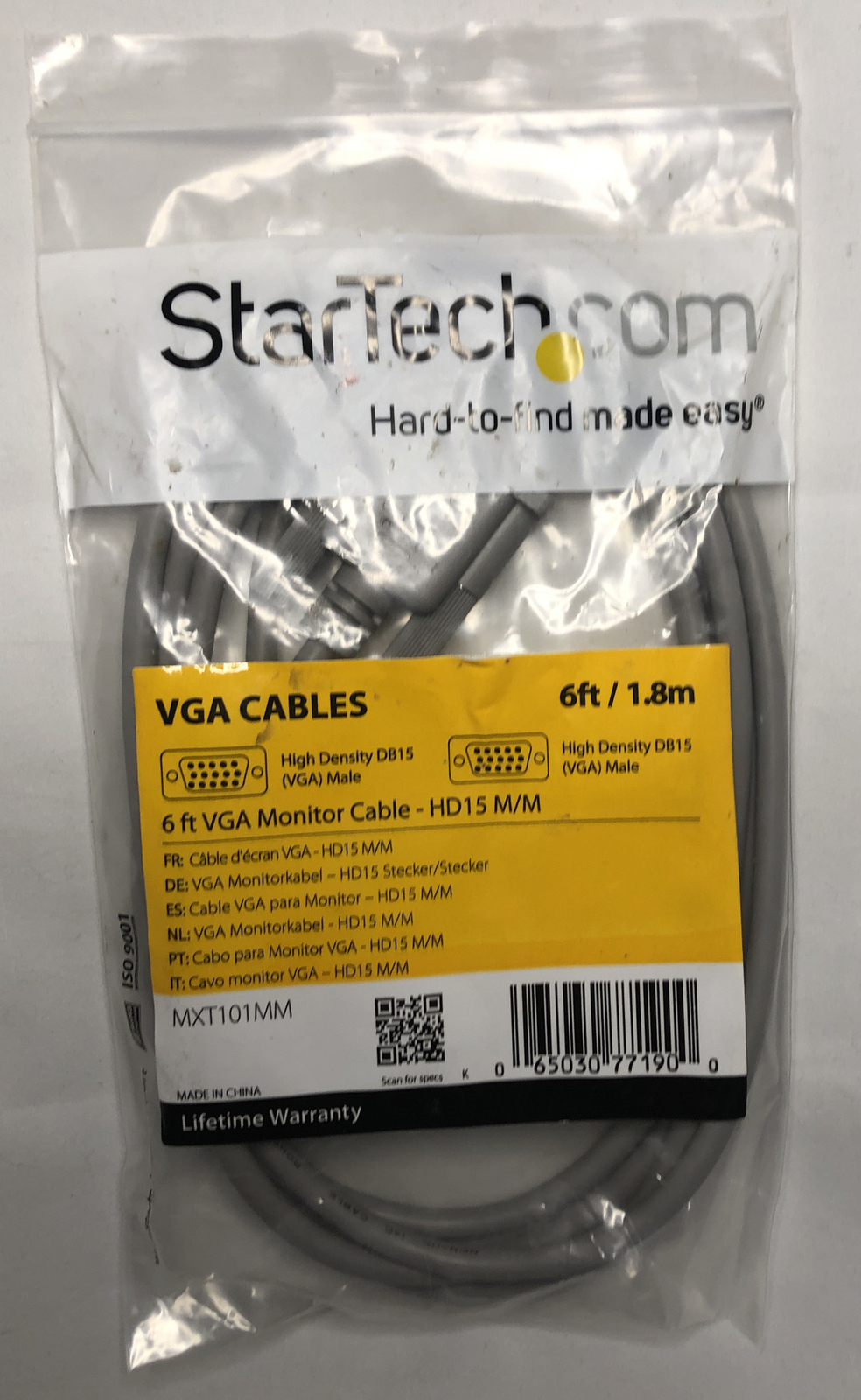 STARTECH.COM 6ft/1.8m VGA Cable HD MXT101MM