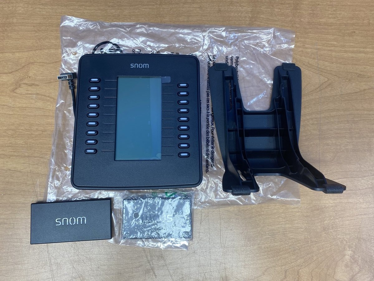 BRAND NEW SNOM D7 EXPANSION MODULE (GRAY) WITH 18 SELF-LABELING LED KEYS FOR 7XX