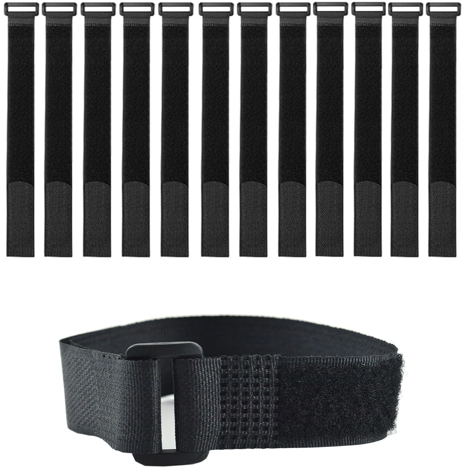 16 Inch Black Reusable Cable Tie Straps Fastening Straps