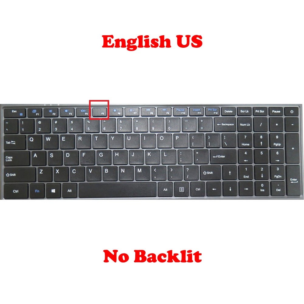 Laptop No Backlit Keyboard For Teclast F16 PLUS 2 English US Black New