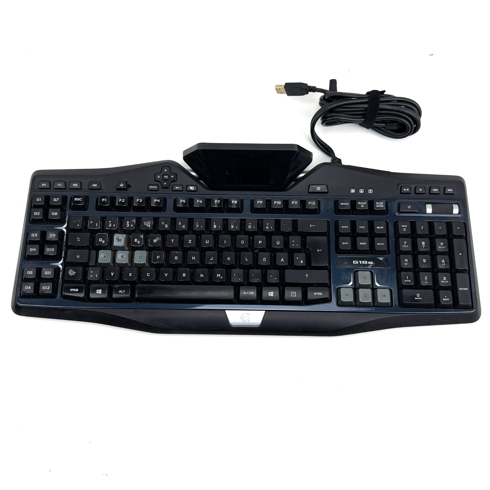 Logitech G19s Gaming Keyboard QWERTY USB Backlit Display Black 820-005681