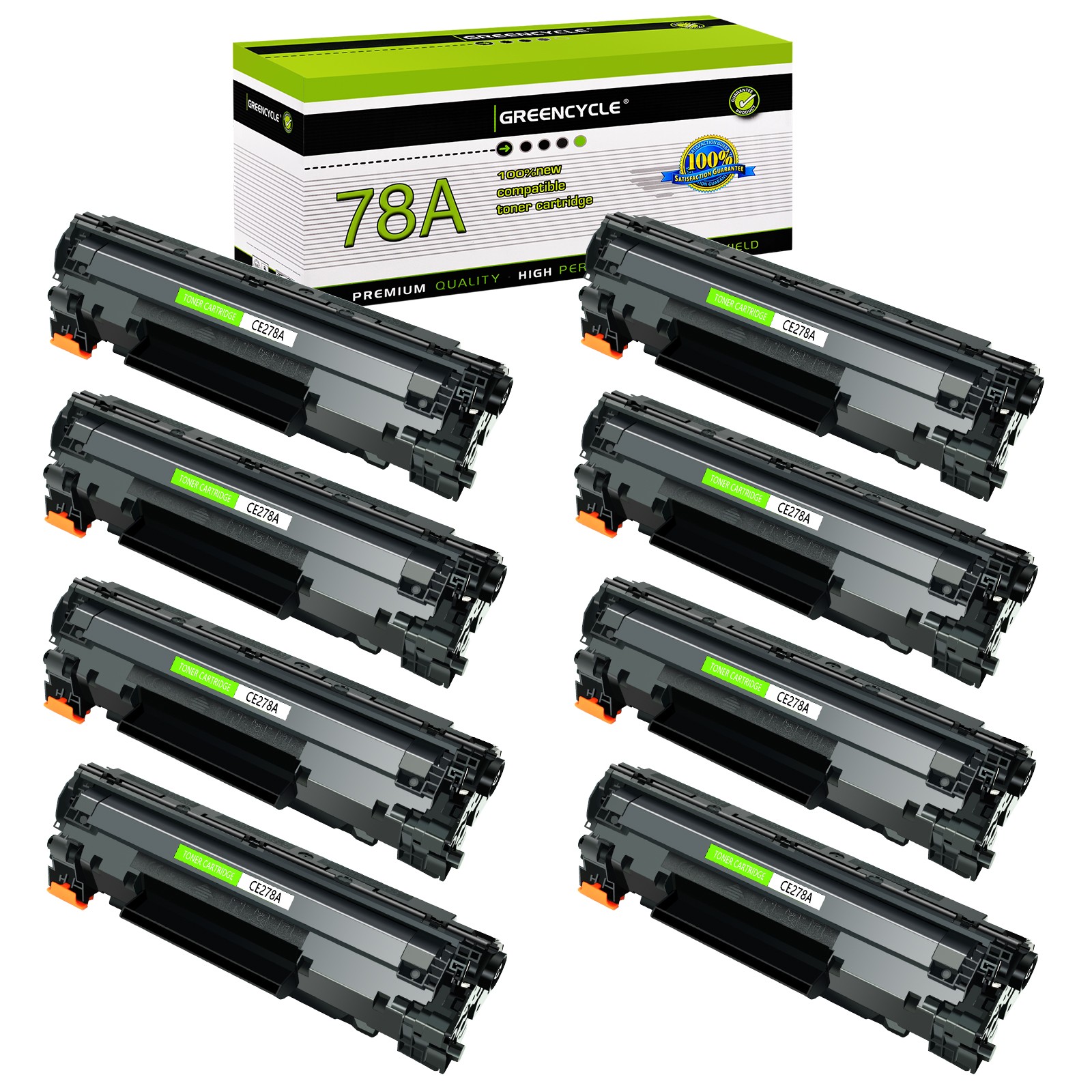 GREENCYCLE 8PK 78A CE278A Toner For HP LaserJet Pro M1536DNF MFP P1560 P1606DN