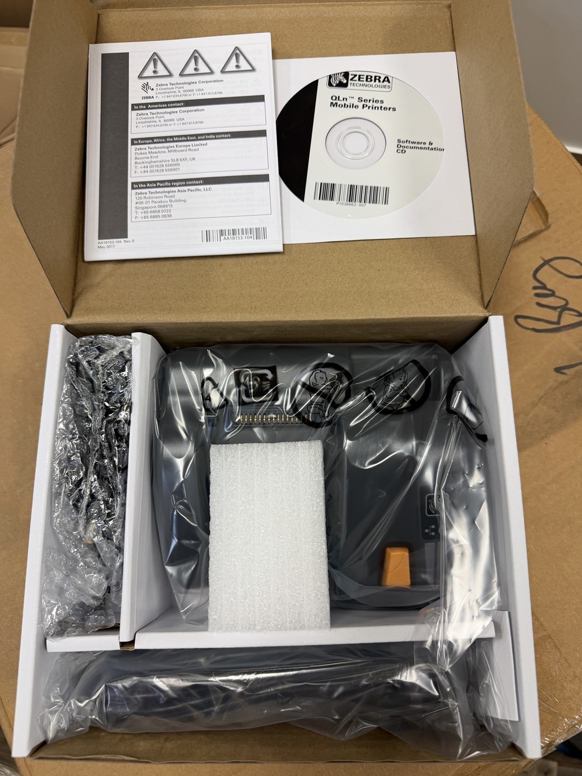 Zebra QLN-EC Ethernet Charging Dock Cradle PN: P1031365-033 (AC Adapter Included