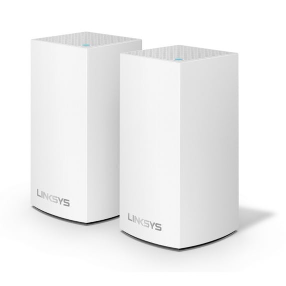 LINKSYS VELOP DUAL BAND AC2400 INTELLIGENT MESH WIFI ROUTER 2 PACK - WHITE