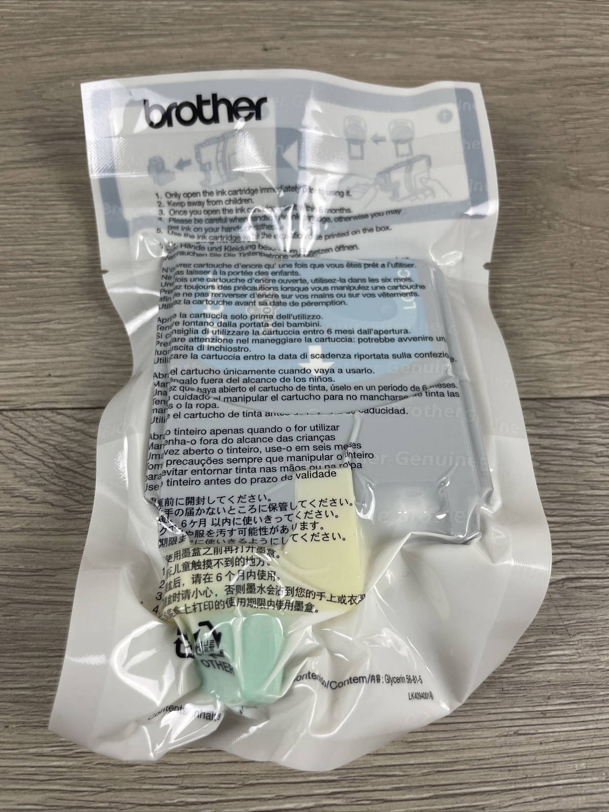 New Unopened OEM Brother Genuine Cyan Ink Cartridge LC61C