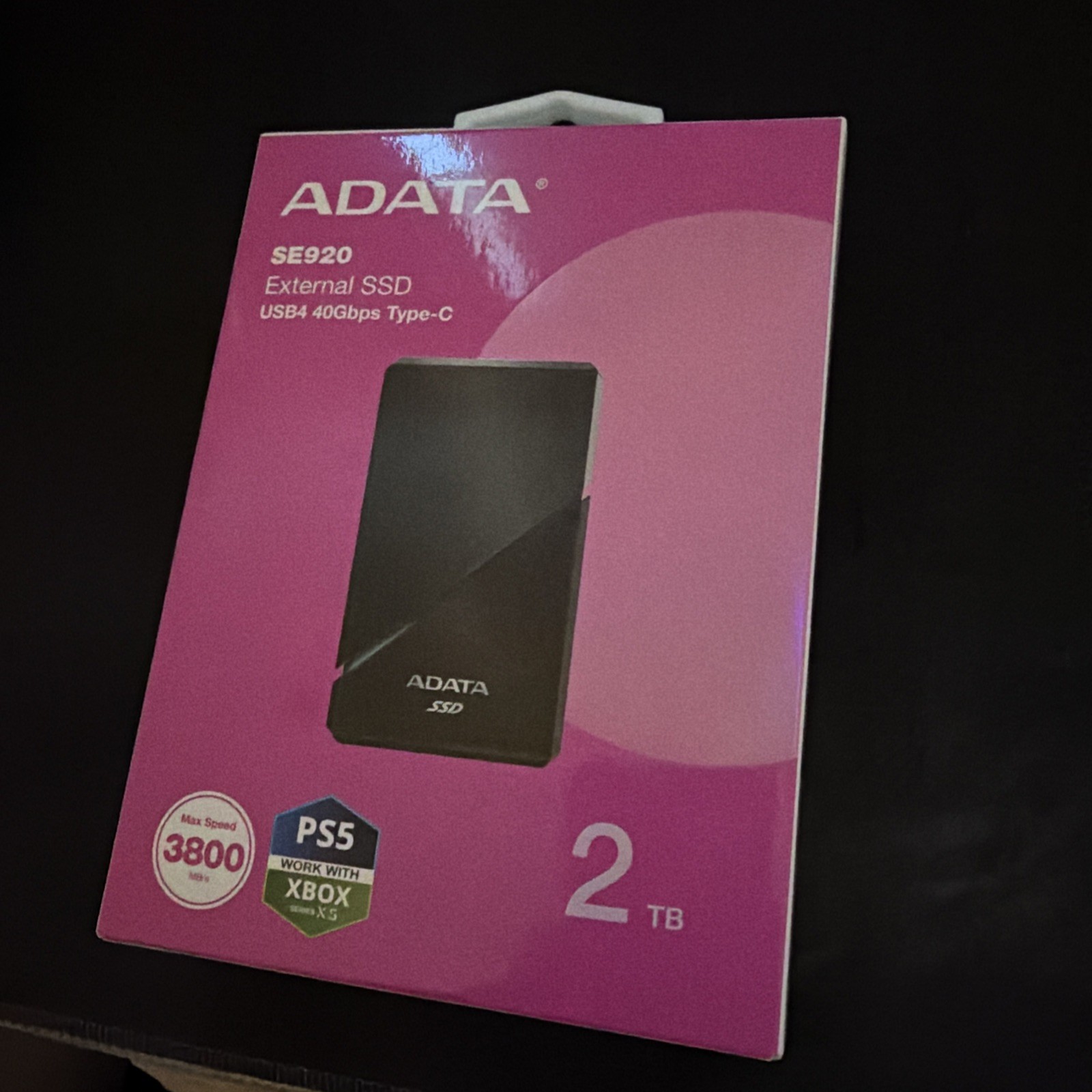 2TB AData SE920 External SSD USB4 40Gbps Type-C