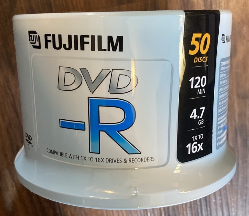 NEW Fujifilm DVD-R 50 Blank DVDs Inkjet Printable 120 min 4.7 GB 16x DVD