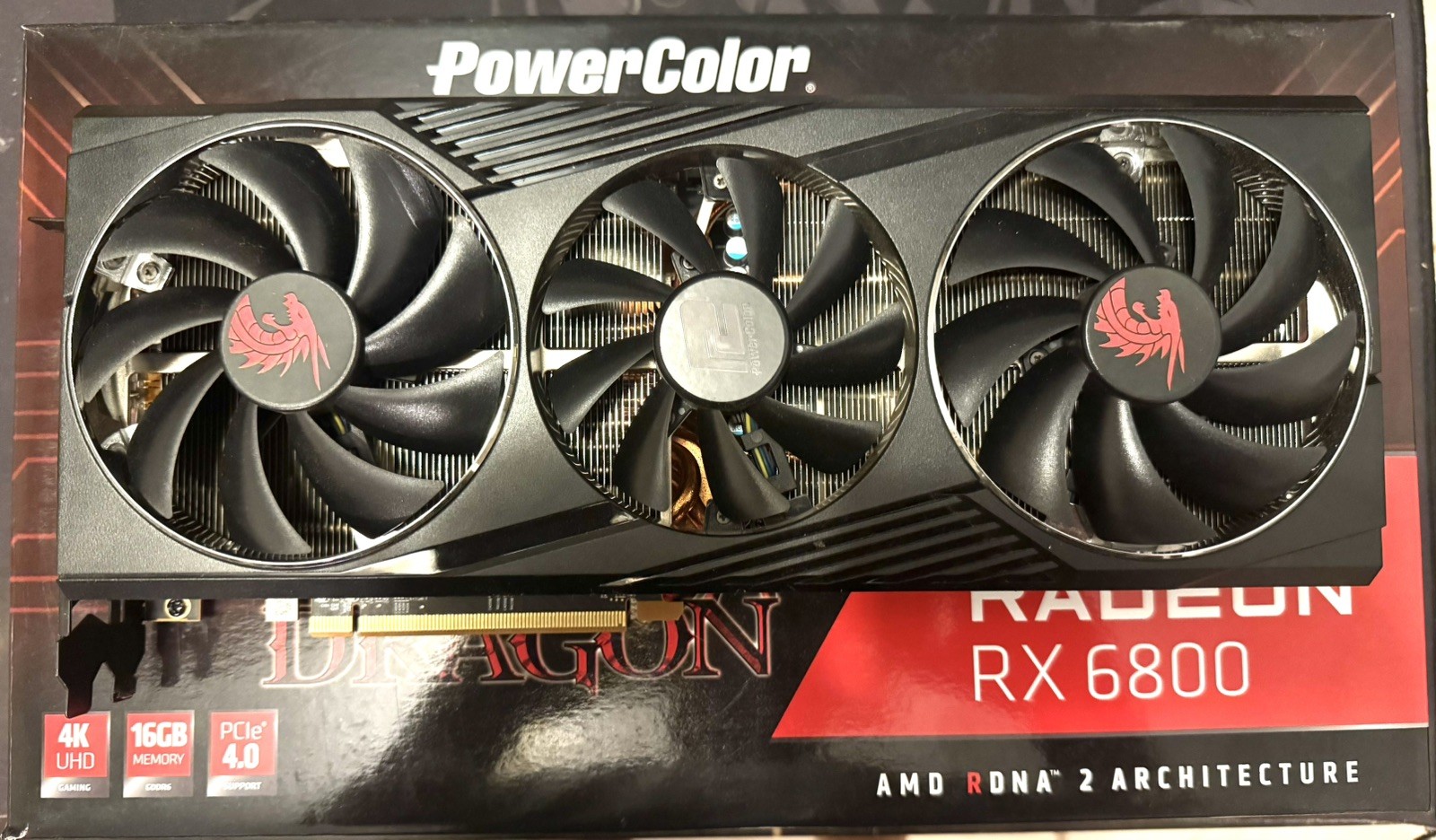 PowerColor Red Dragon AMD Radeon RX 6800 3DHR OC 16GB GDDR6 Graphic Card