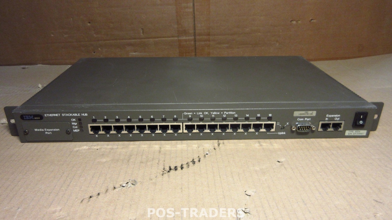 IBM 8224 Stackable Hub 16 Port Ethernet Office Network Server Internet
