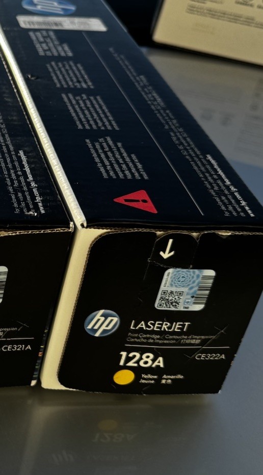 HP 128A Yellow LaserJet Toner Cartridge New Sealed