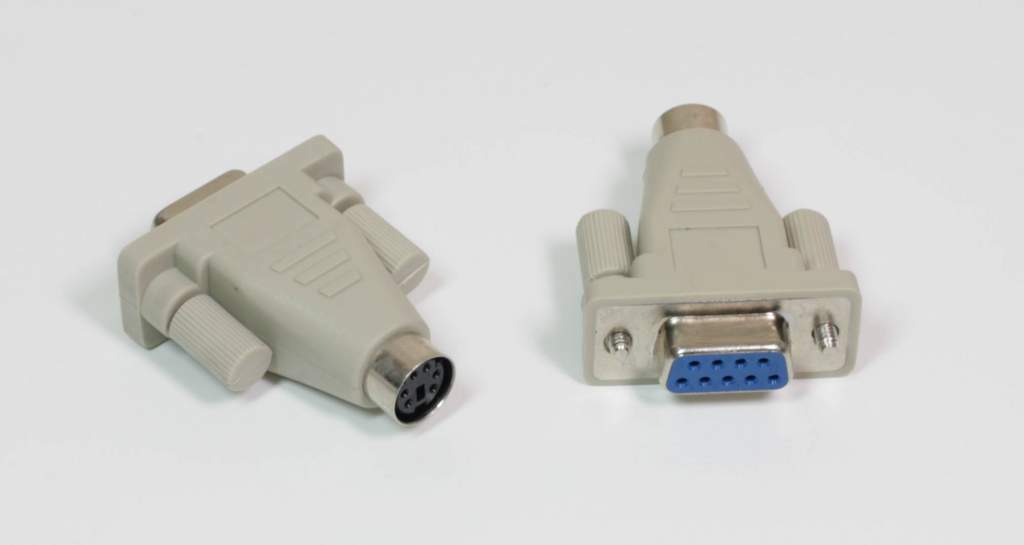 PS/2 Mouse to DB9 Serial Port Adapter Adaptor Female to Female - 2 Pack