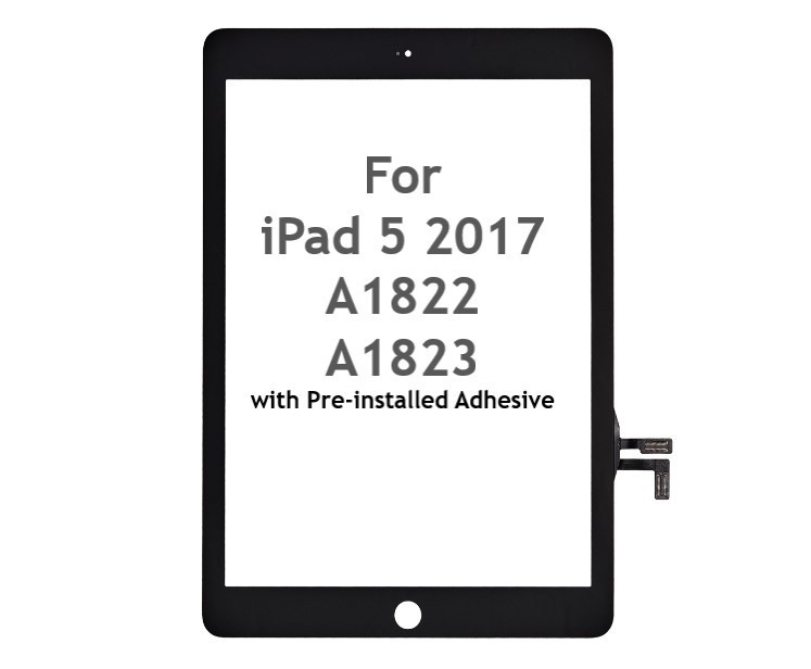Touch Screen Digitizer Replacement Glass for iPad 5 A1822 A1823 - Black