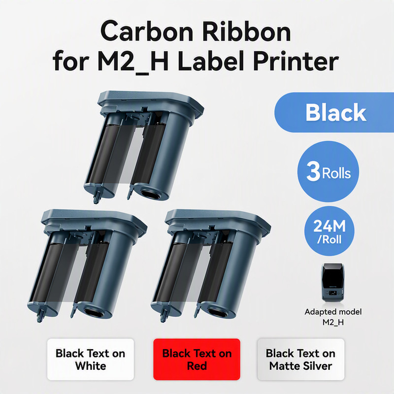 NIIMBOT Compatible M2 Labeling Ribbon Replacement Only for M2 (Blue) 3Rolls