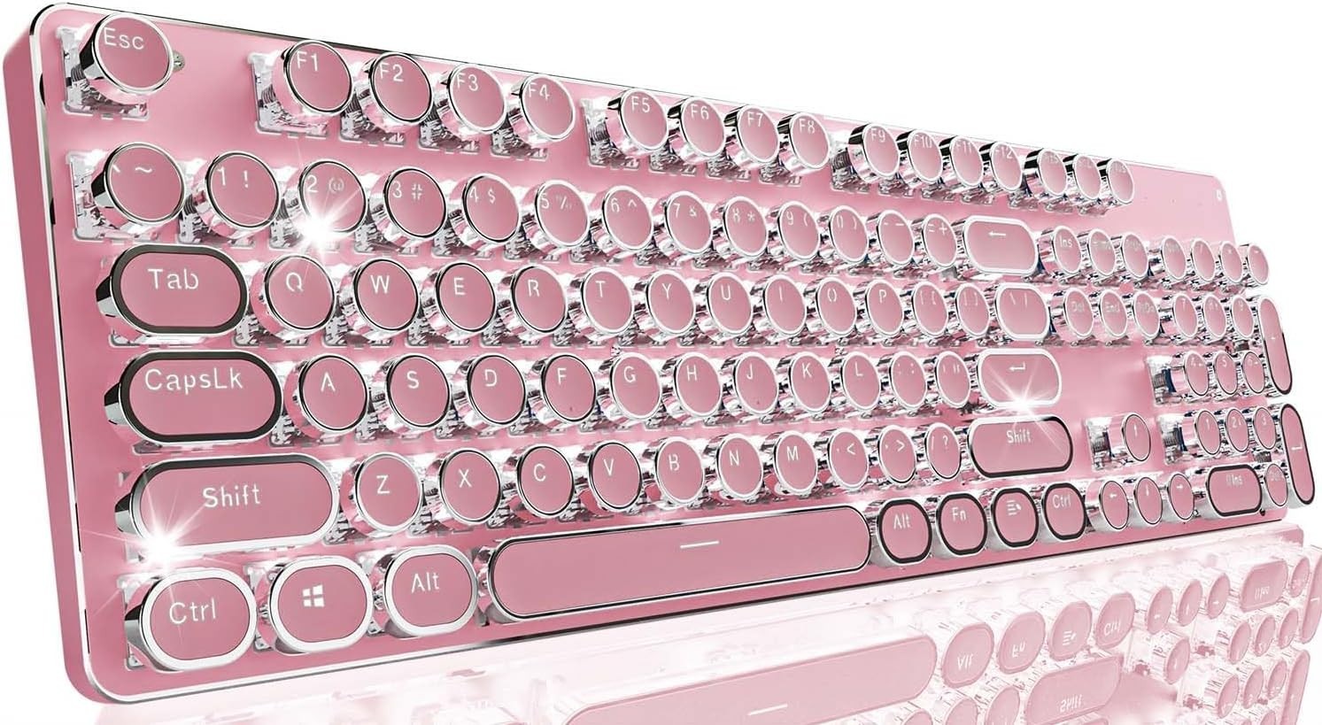 SEUNKWANG EWEADN Typewriter Style Mechanical Keyboard PC-Pink NEW