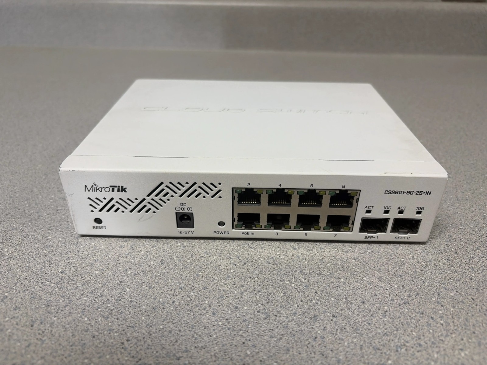 Mikrotik CSS610-8G-2S+IN Switch, Eight 1G Ethernet ports, cost effective.
