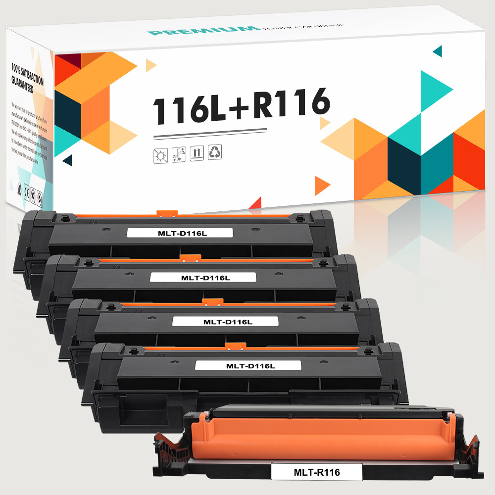 5x MLT-D116L Toner Cartridge & Drum Set For SAMSUNG SL-M2835DW M2885FW M2625D