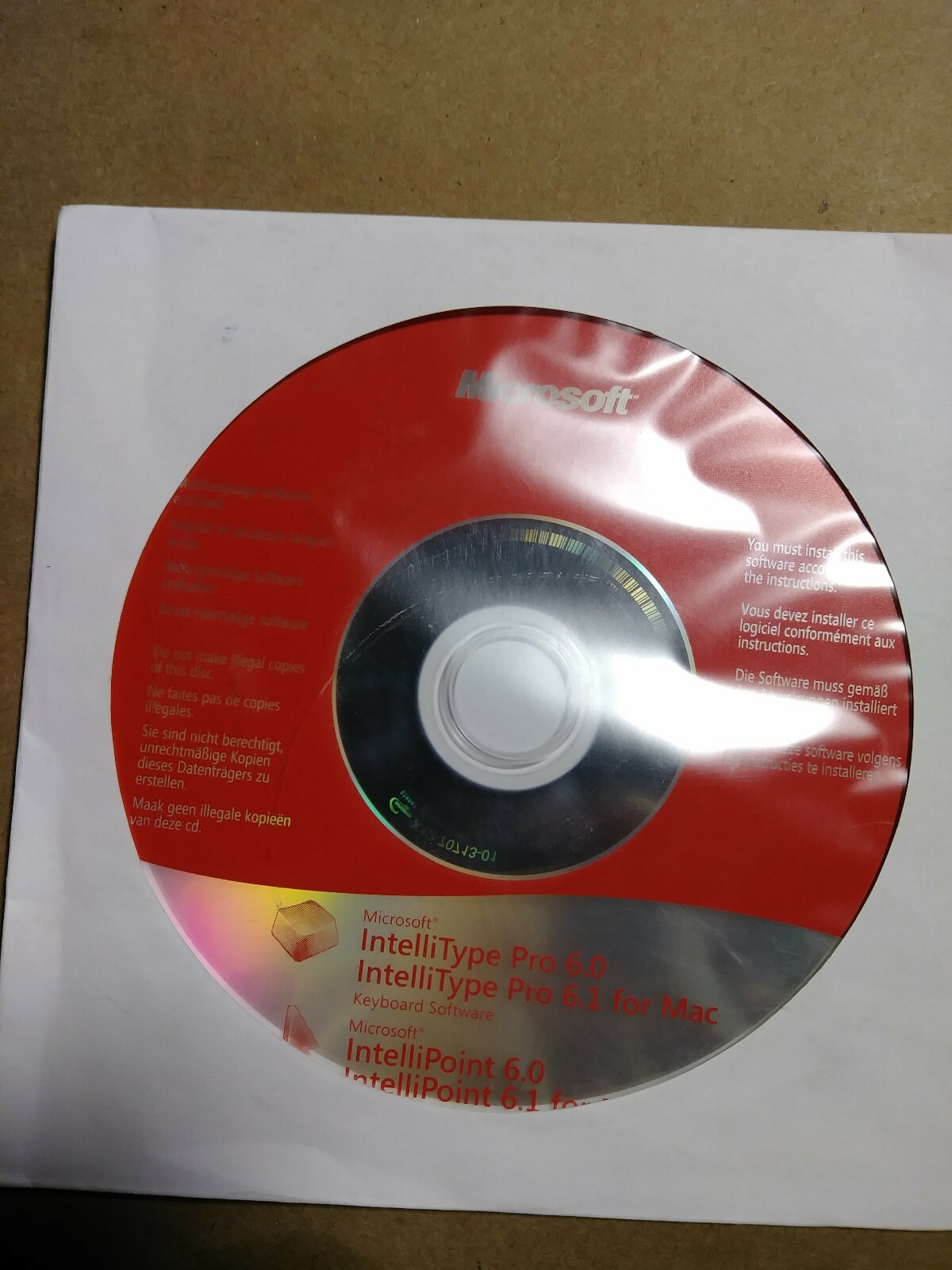 Microsoft Intellitype Pro 6.0 And 6.1 For Mac Software Cd