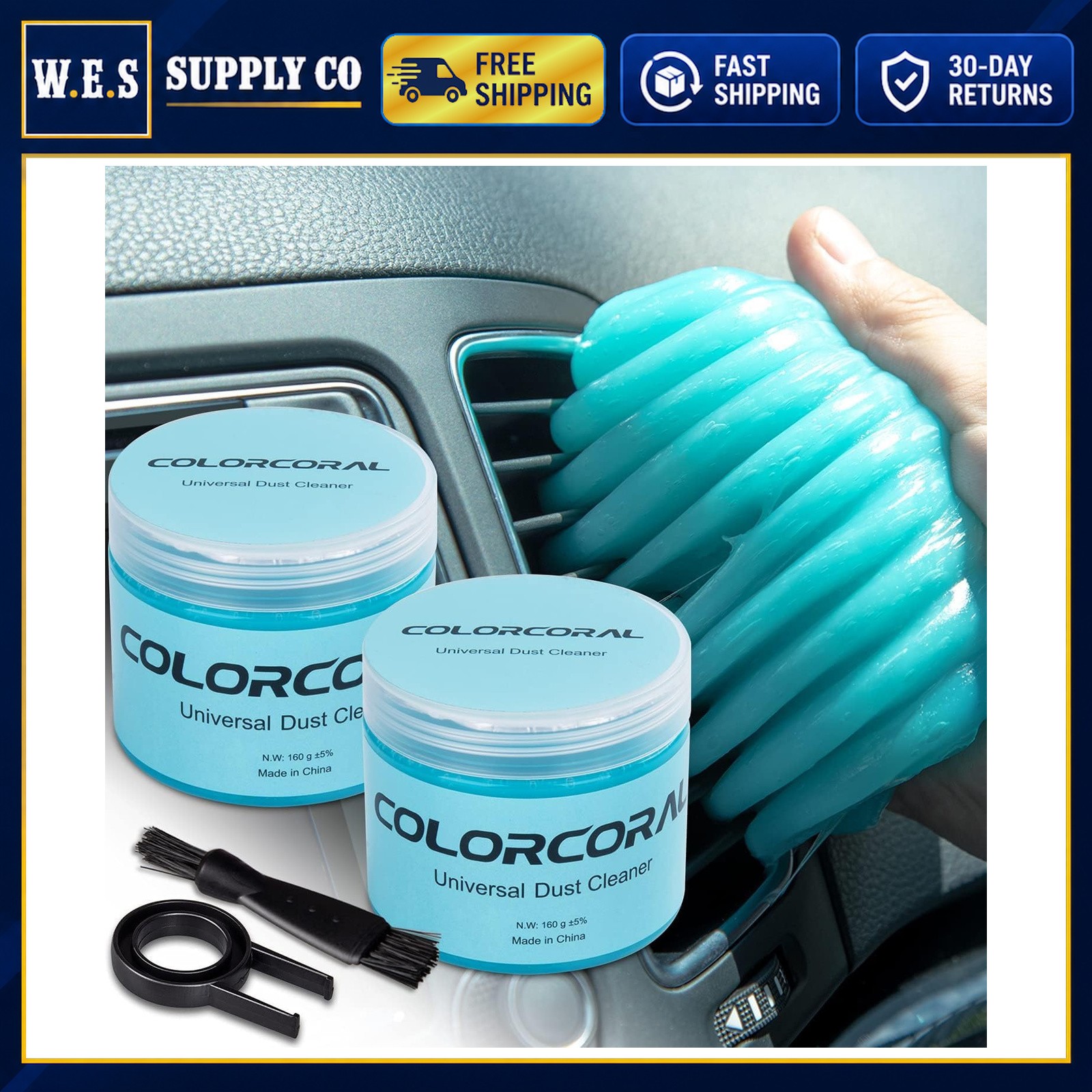 Cleaning Gel for Keyboard Car Vent and Rugged Surfaces 2 Pack