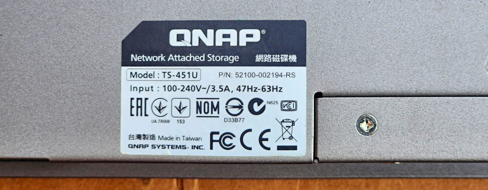 QNAP TS-451U 4-Bay 1U Rackmount Turbo NAS 4GB Cache USB 3.0 No Drives