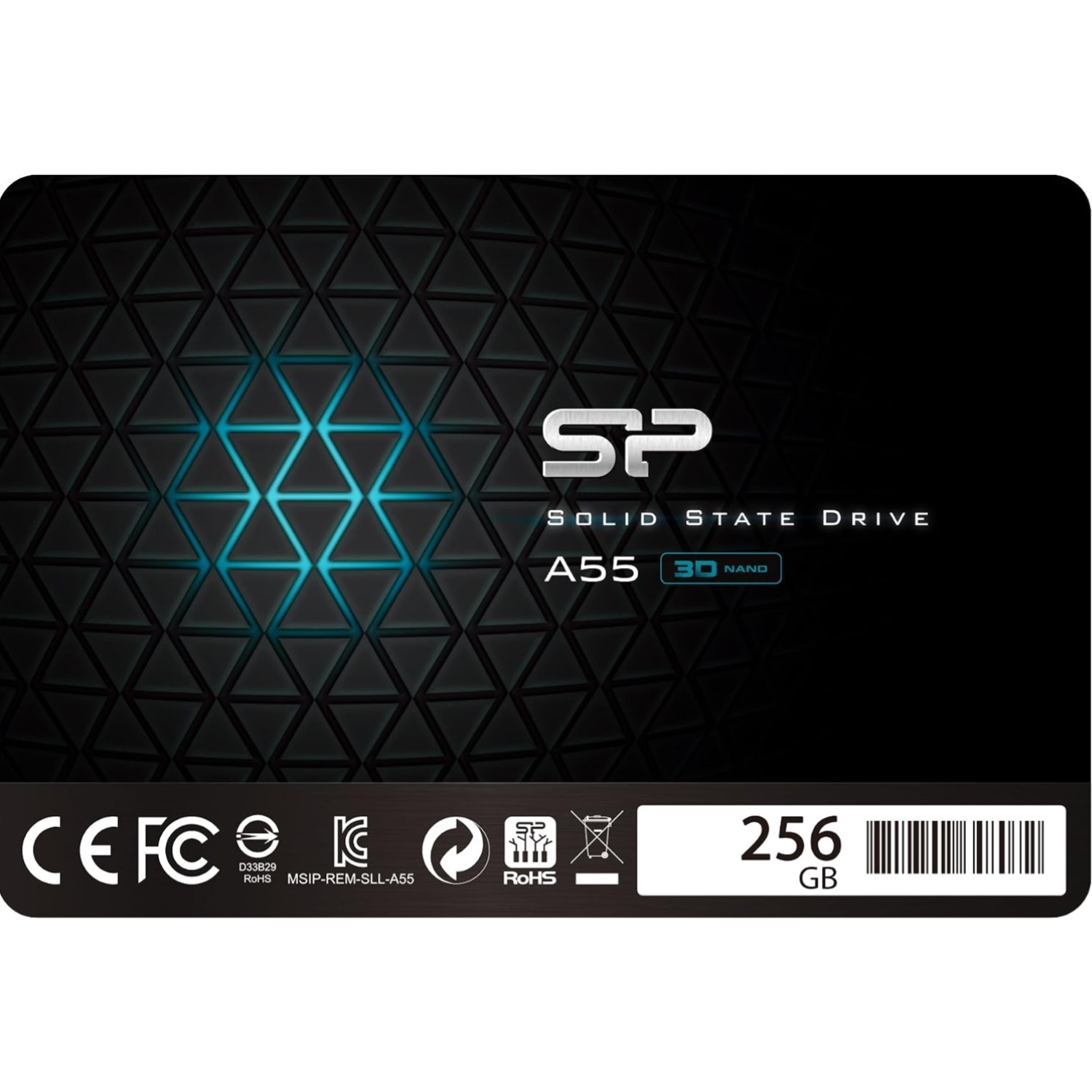 256GB 2.5" Shock Resistant SSD - Silicon Power A55 with High-Performance Boost