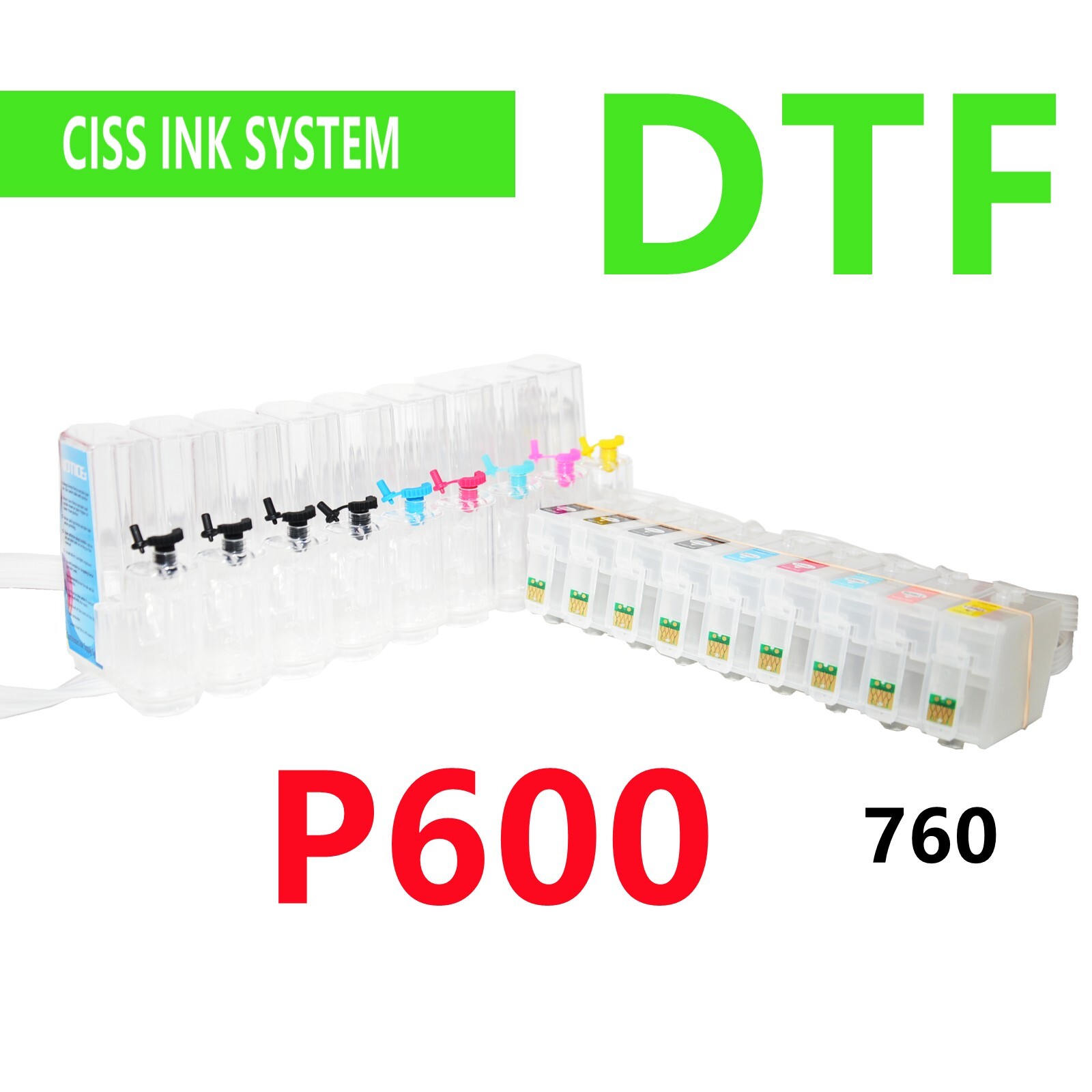 Refillable Empty Cis ciss ink system for SC P600 Printer DTF Printing