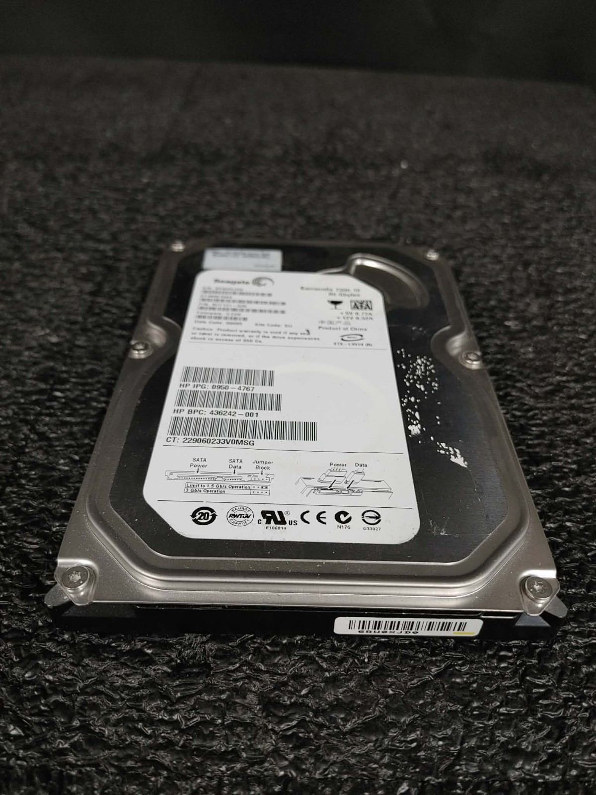 HP 436242-001 432392-001 80GB SATA 3.5" 7.2K RPM 8MB FW 3.CHF DC 08085 HDD