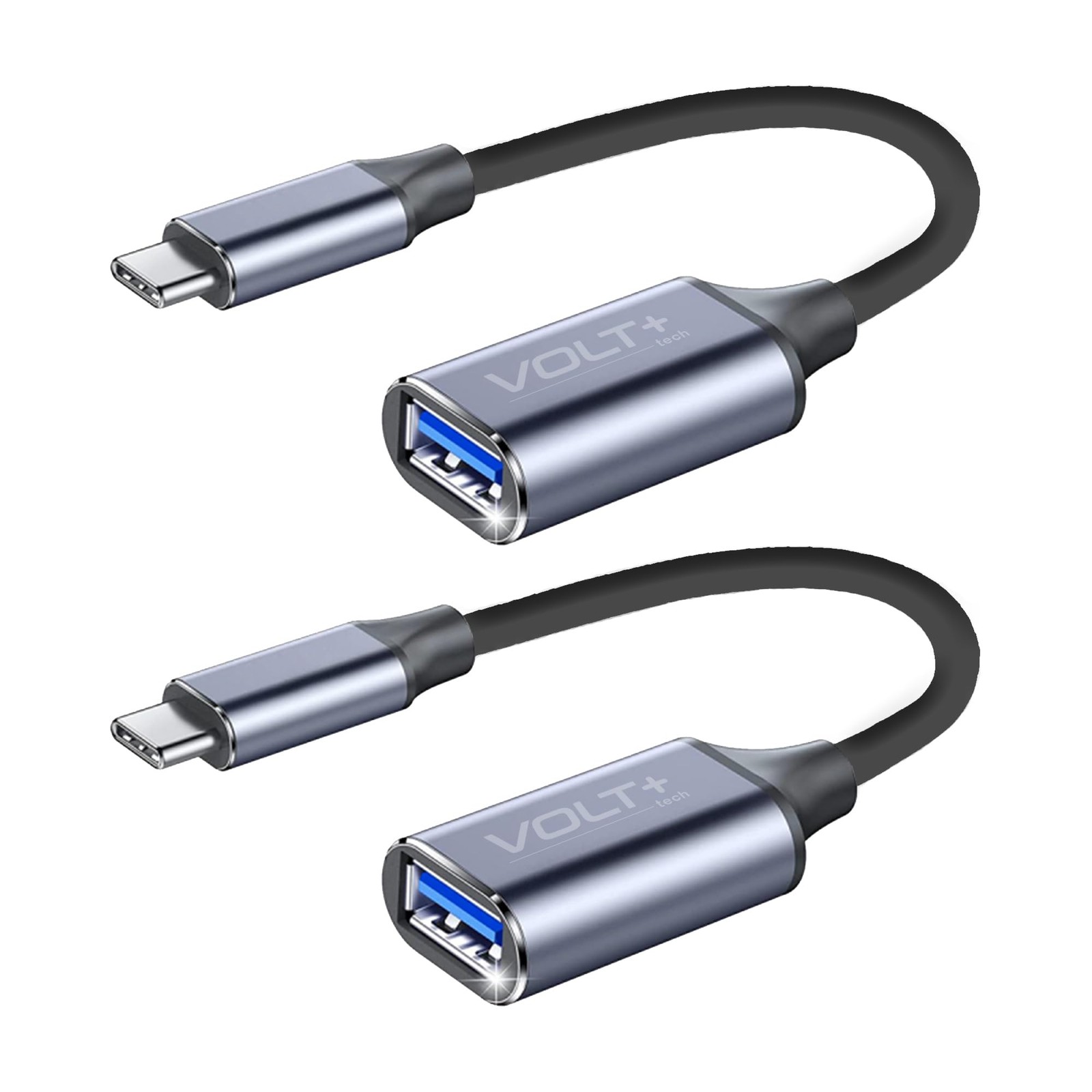 USB to USB C Adapter 3.1 [2 Pack] 5Gbps Cable On The Go usbc to USB Adapter C...