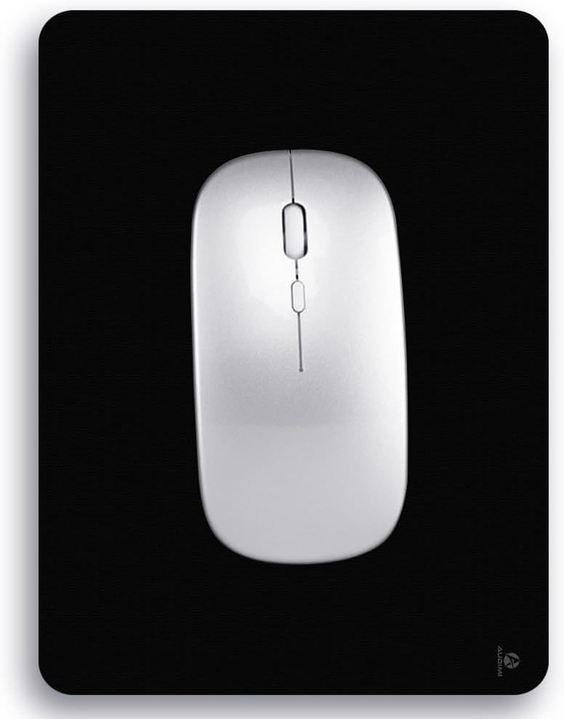 Small Mouse Pad 6 x 8 Inch Black Mini Non Slip Mat for Laptop Office Travel