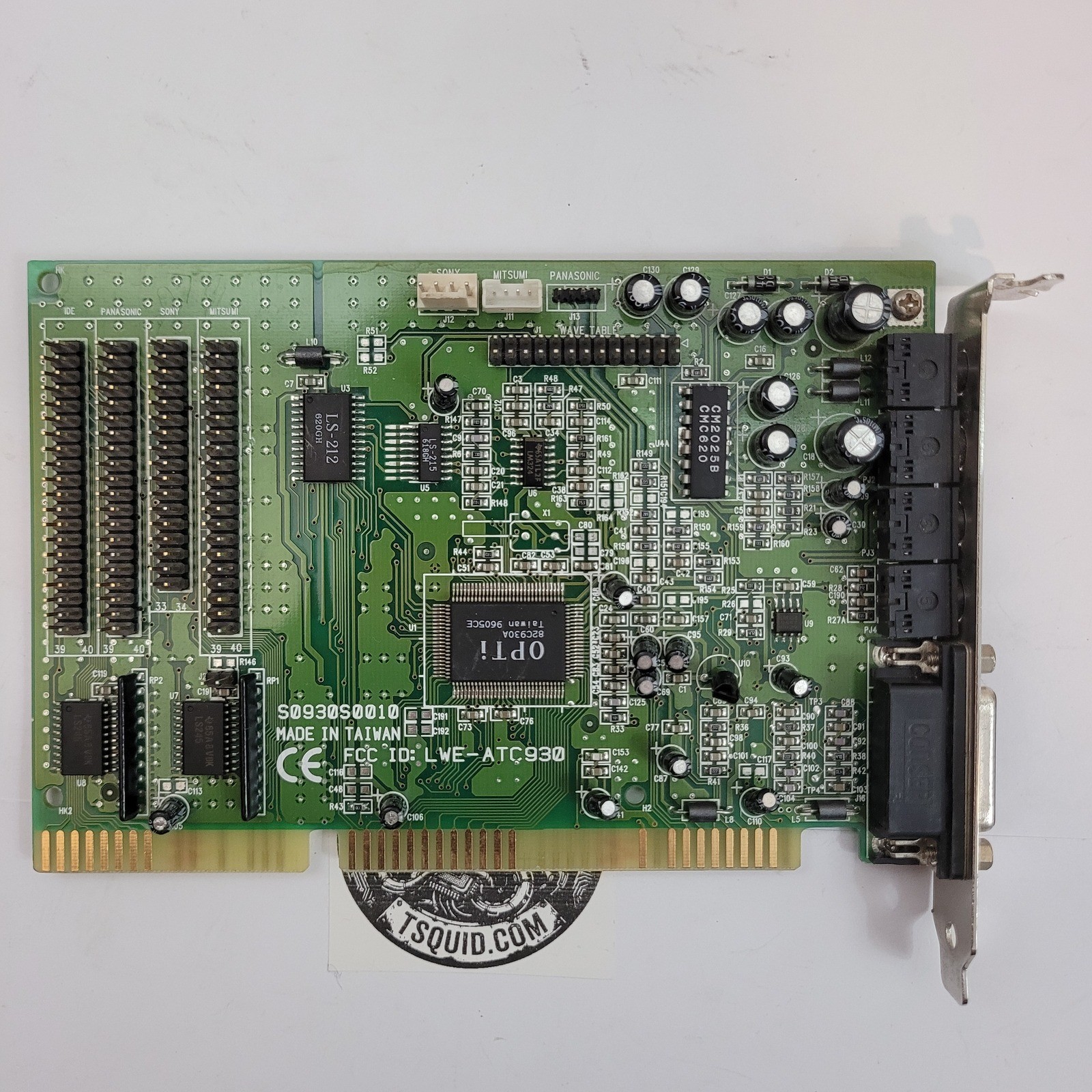 OPTi 82C930A Sound Card ISA 16-bit S0930S0010 Audio Wavetable Header LWE-ATC930