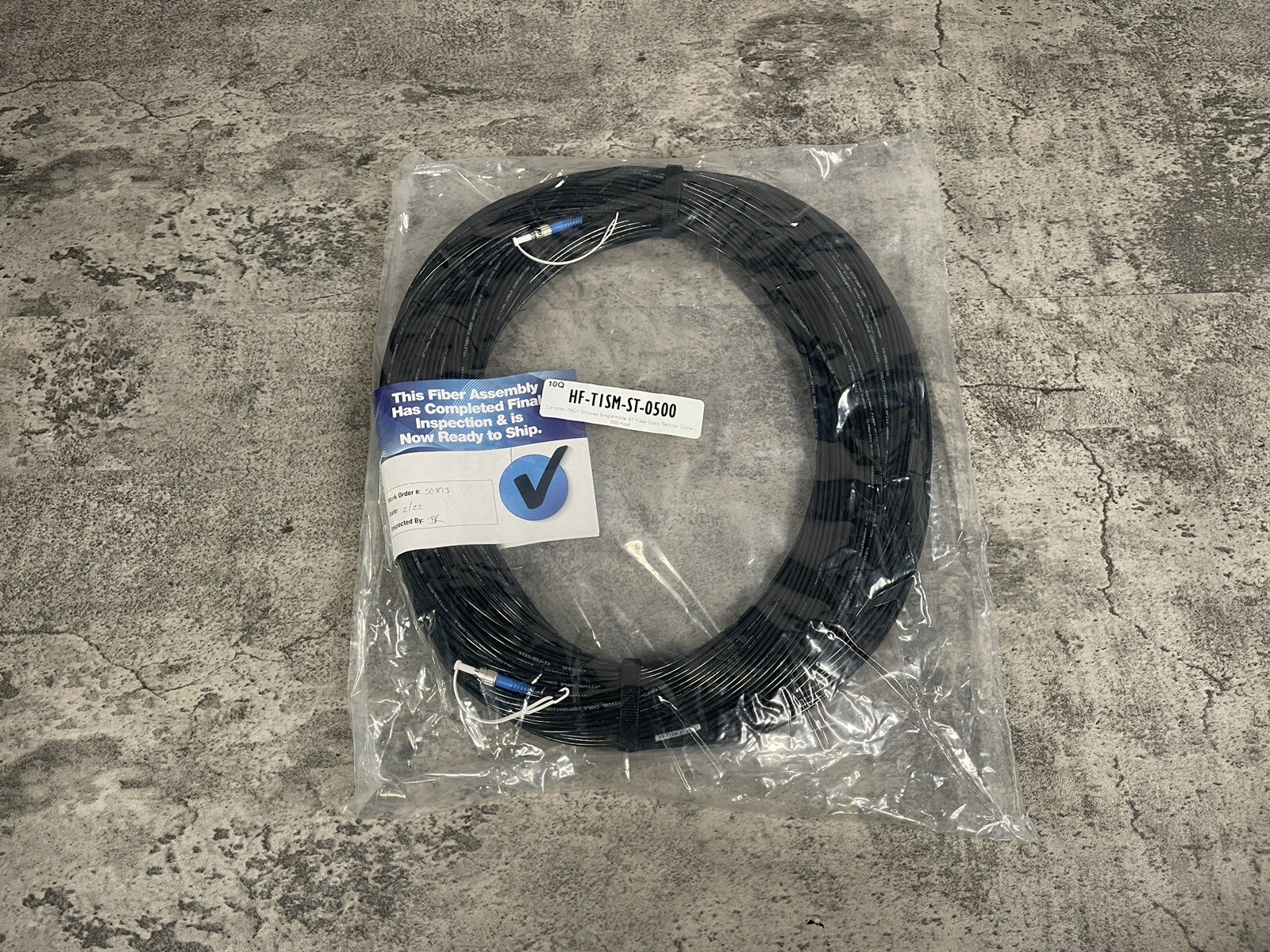 500Ft Camplex Simplex Single Mode ST Fiber Optic Tactical Cable