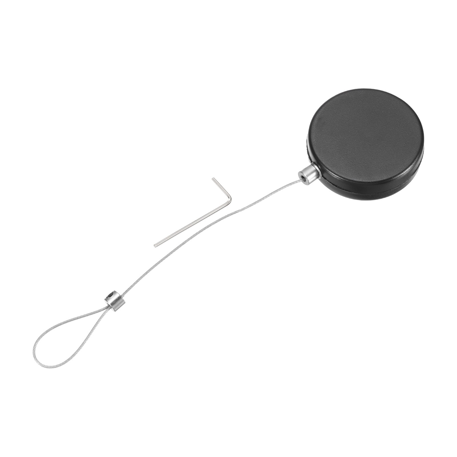 3.3ft Retractable Cable Security Lock w/ Latch Wrenches 150 g Black