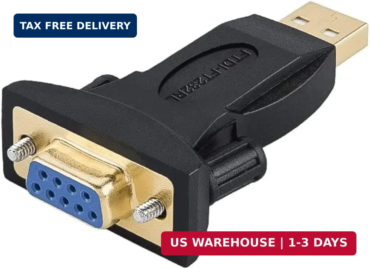 CableCreation USB to RS232 Adapter with FTDI Chipset, USB 2.0 Male to RS232 Fema