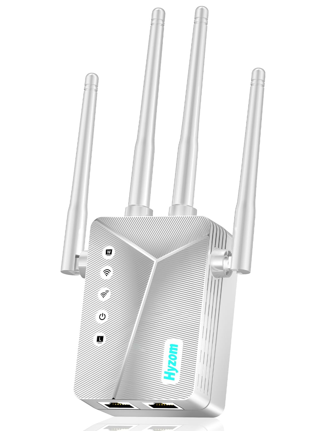 White WiFi Extender for Home, Long Range WiFi Signal Booster Up to 18,000 Sq