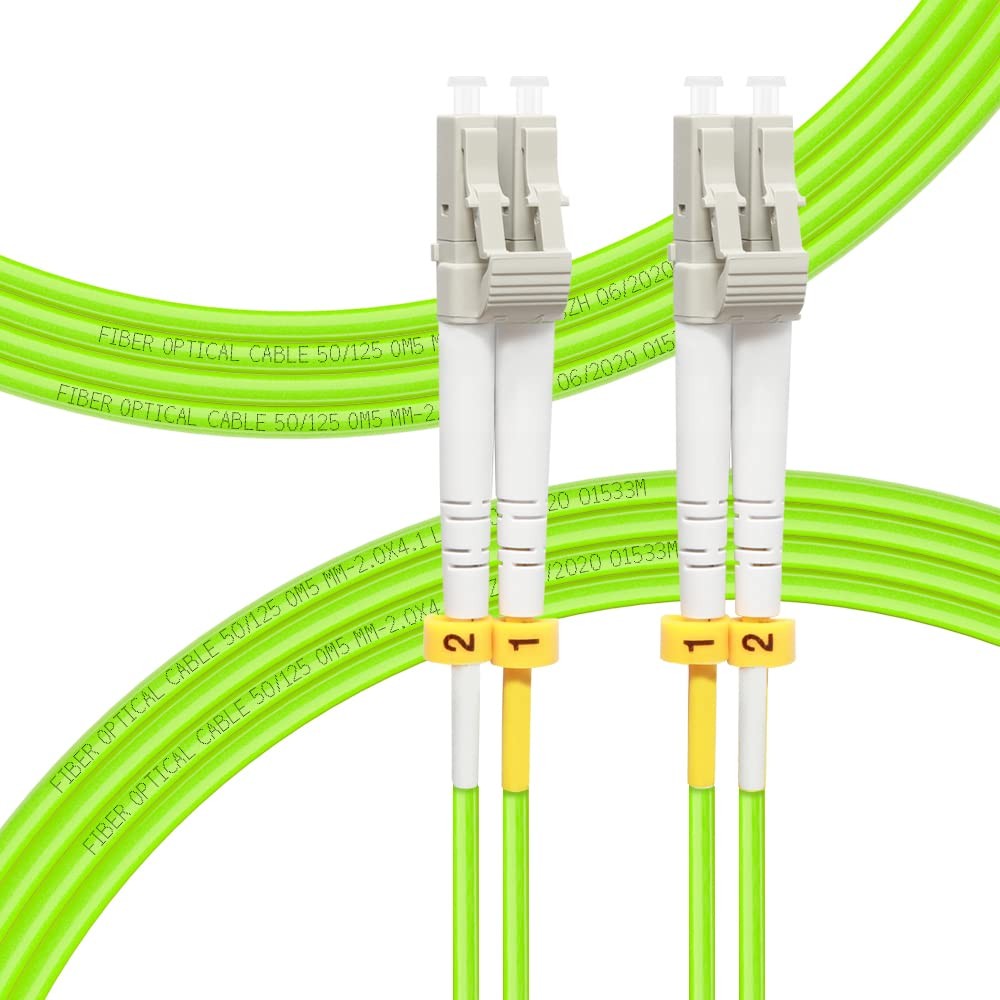 LC to LC Fiber Patch Cable OM5 Multimode 5M 16ft Network Cord Connection
