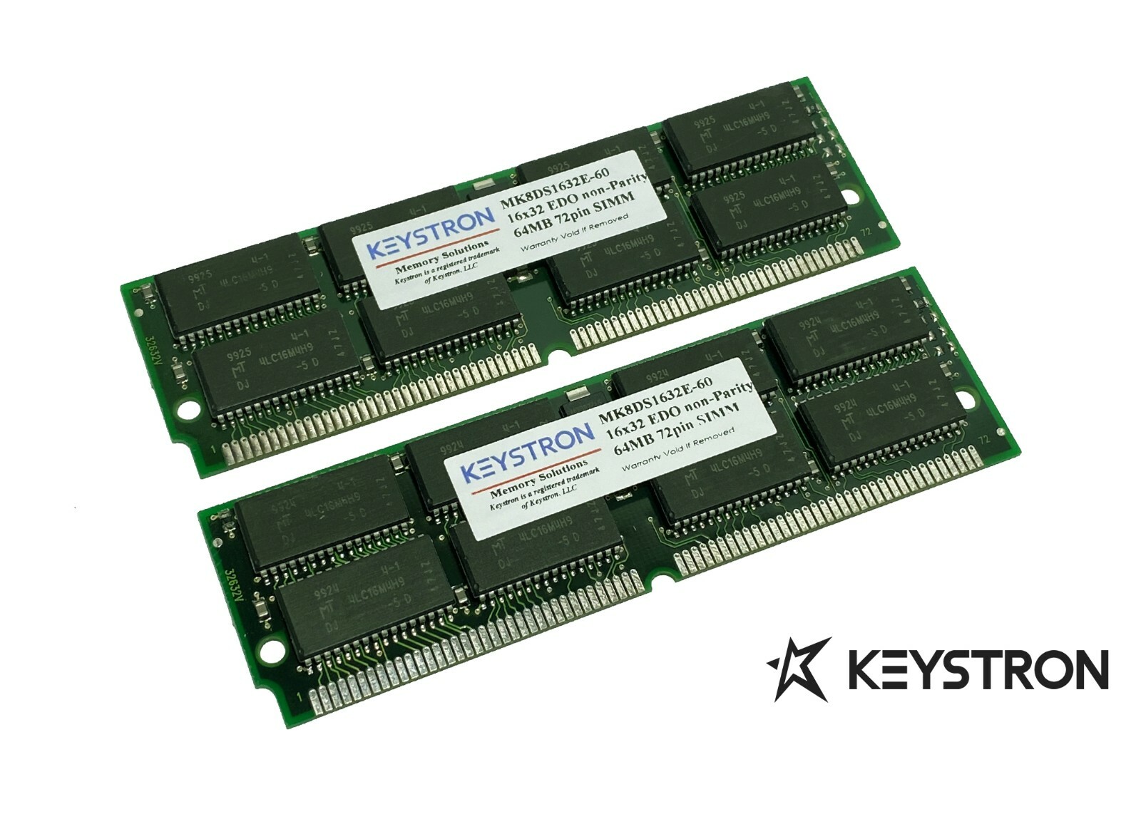 128MB 2x 64MB EDO DRAM SIMM 72p Memory RAM 72pin 16x4 ICs 60ns