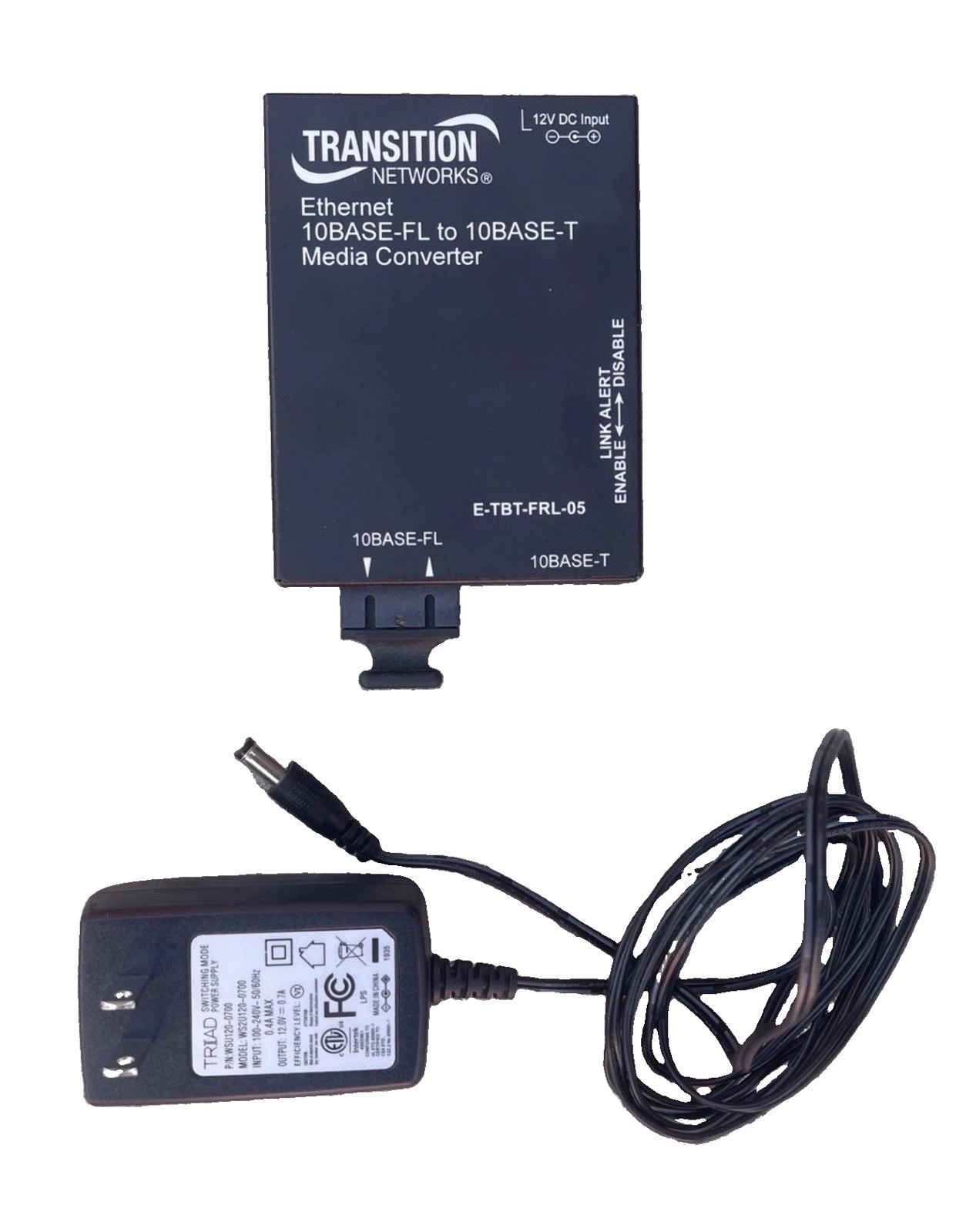 Transition Networks E-TBT-FRL-05(SC) Ethernet Copper to Fiber Media Converter