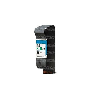 Reman BLACK Ink for HP 15 C6615DN Ink Cartridge PSC 500 500xi 750 750xi