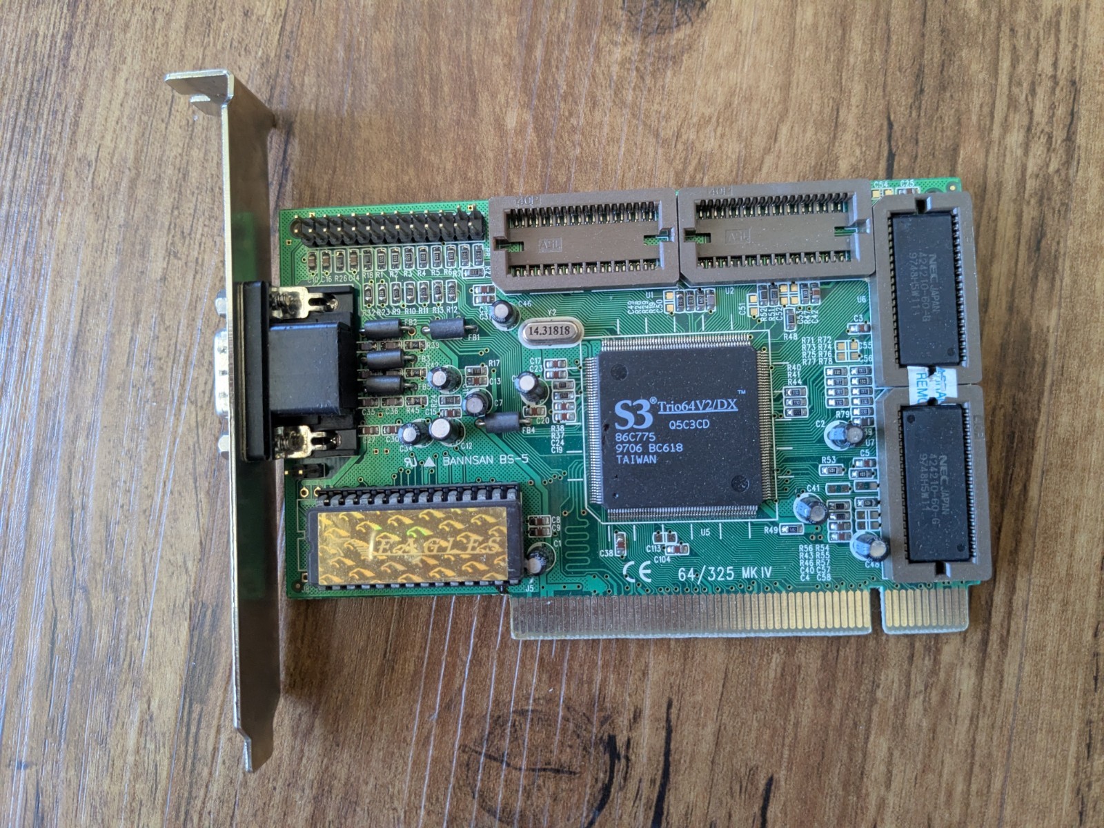 S3 Trio64V2/DX PCI Graphics Video Card VGA 86C775 Chip 1995 Retrogaming 