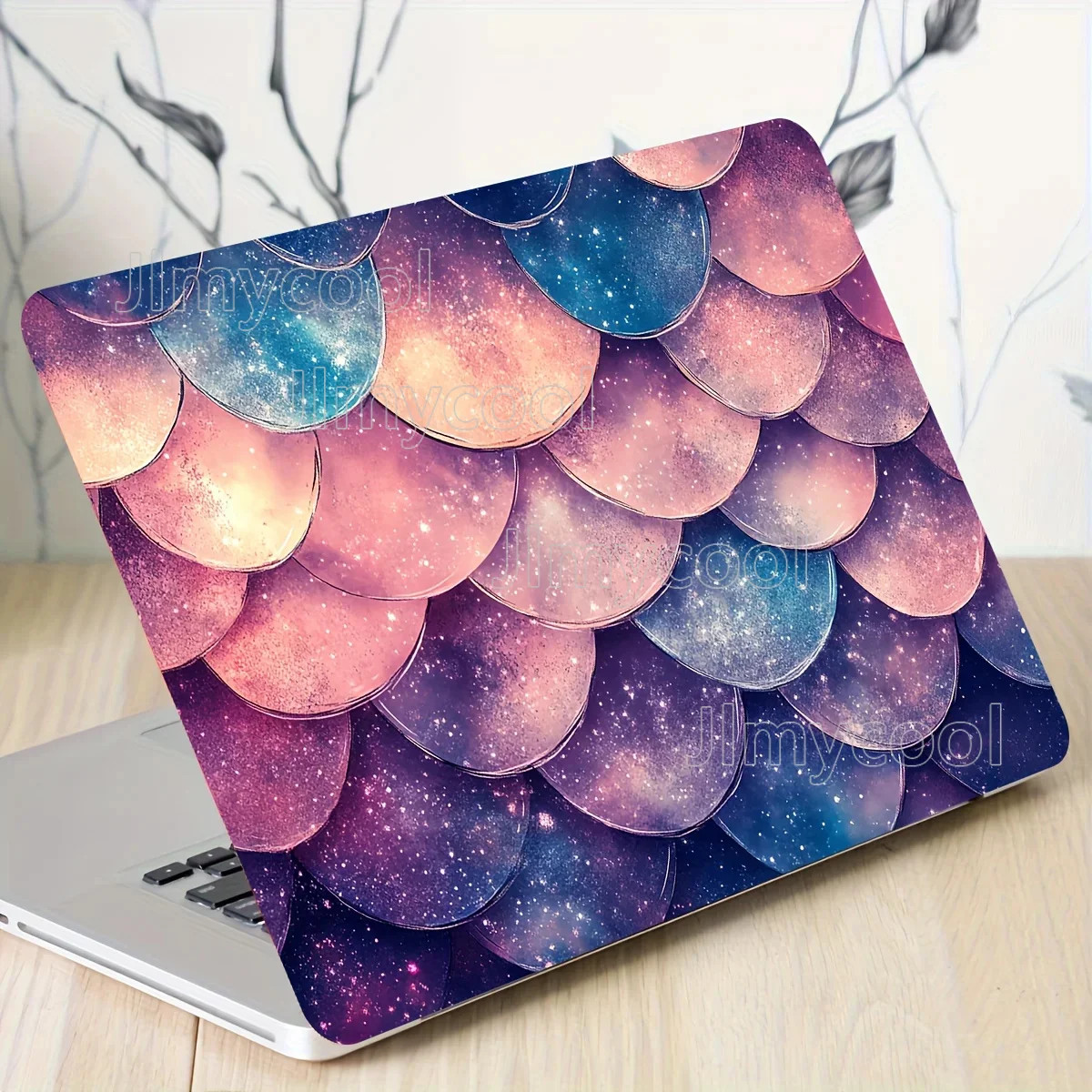 Vinyl Dragon Scale Laptop Light Sticker 2 Pieces Scratch Resistant DIY Art Case