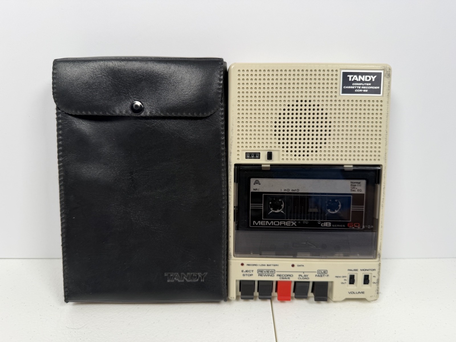 Tandy CCR-82 Computer Cassette Recorder W/ CASE FOR PARTS/REPAIR READ