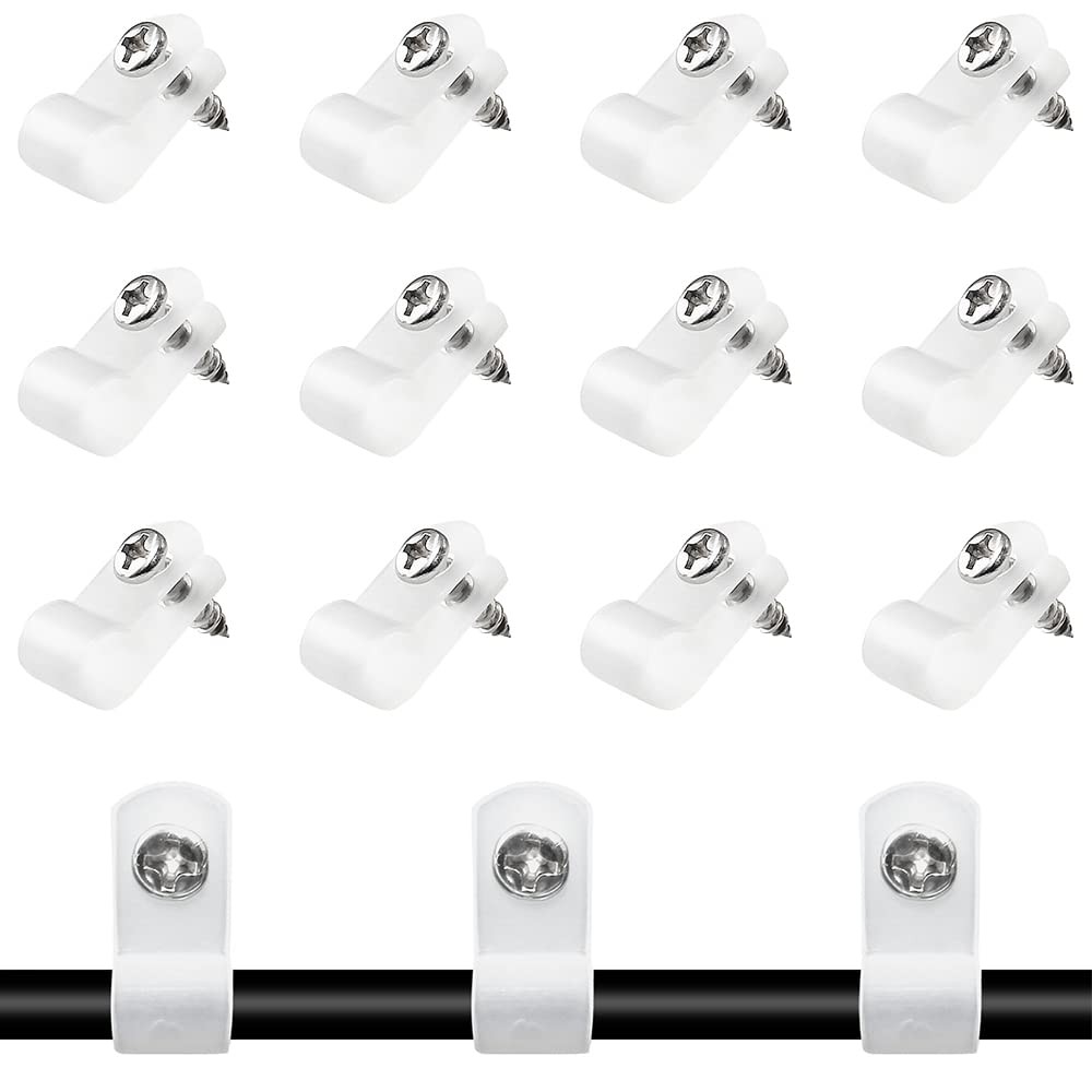50 PCS 3/8 Inch RType Cable Clip Nylon PType Mounting With Screws Fastener