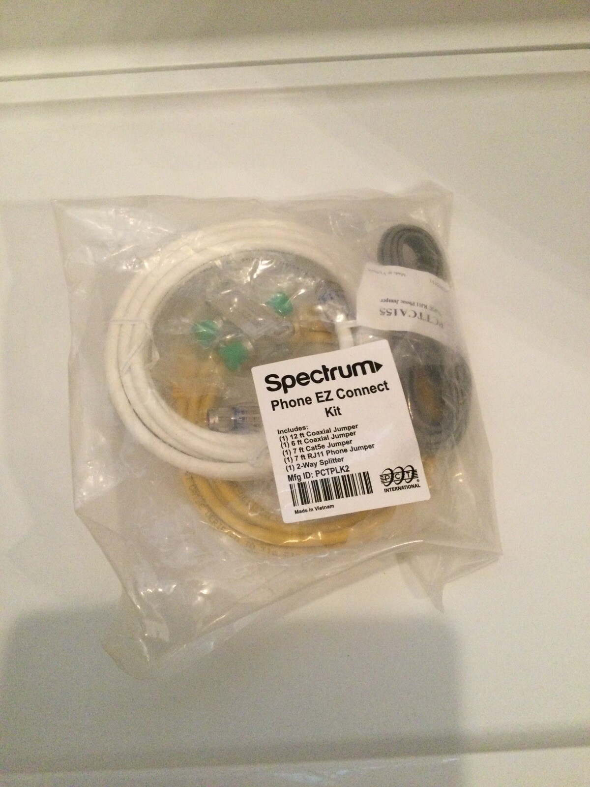 Spectrum Phone EZ Connect Kit Jumpers & Splitter model# PCTPLK2 New & Sealed