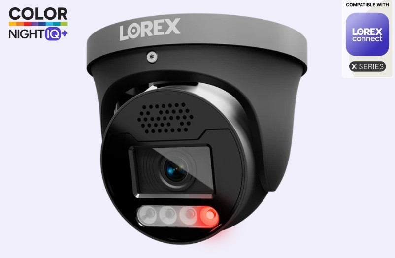 NEW Lorex Connect X5 4K PoE Turret Dome Camera Color Night IQ+ - CNE01P-1TB-AB1