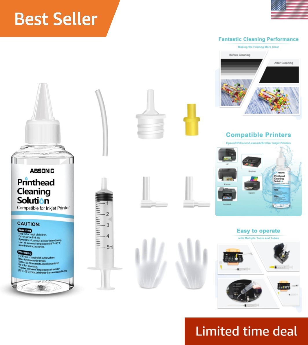 Ultimate Printhead Cleaning Kit 100mL - Safe and Effective for All Printers