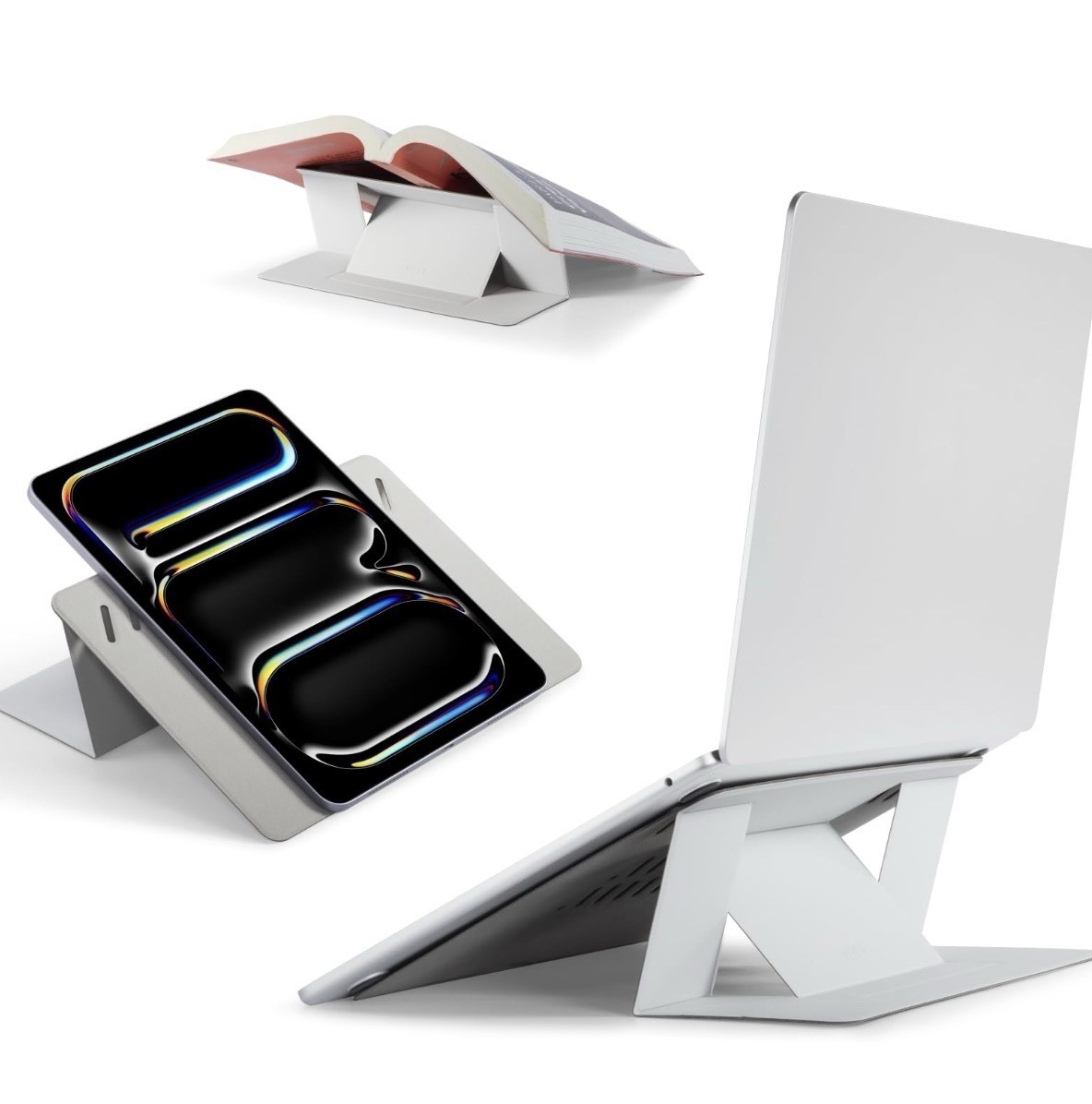 MOFT Invisible Laptop Stand for Desk, Stick-Free Tablet and Computer Stand Gray