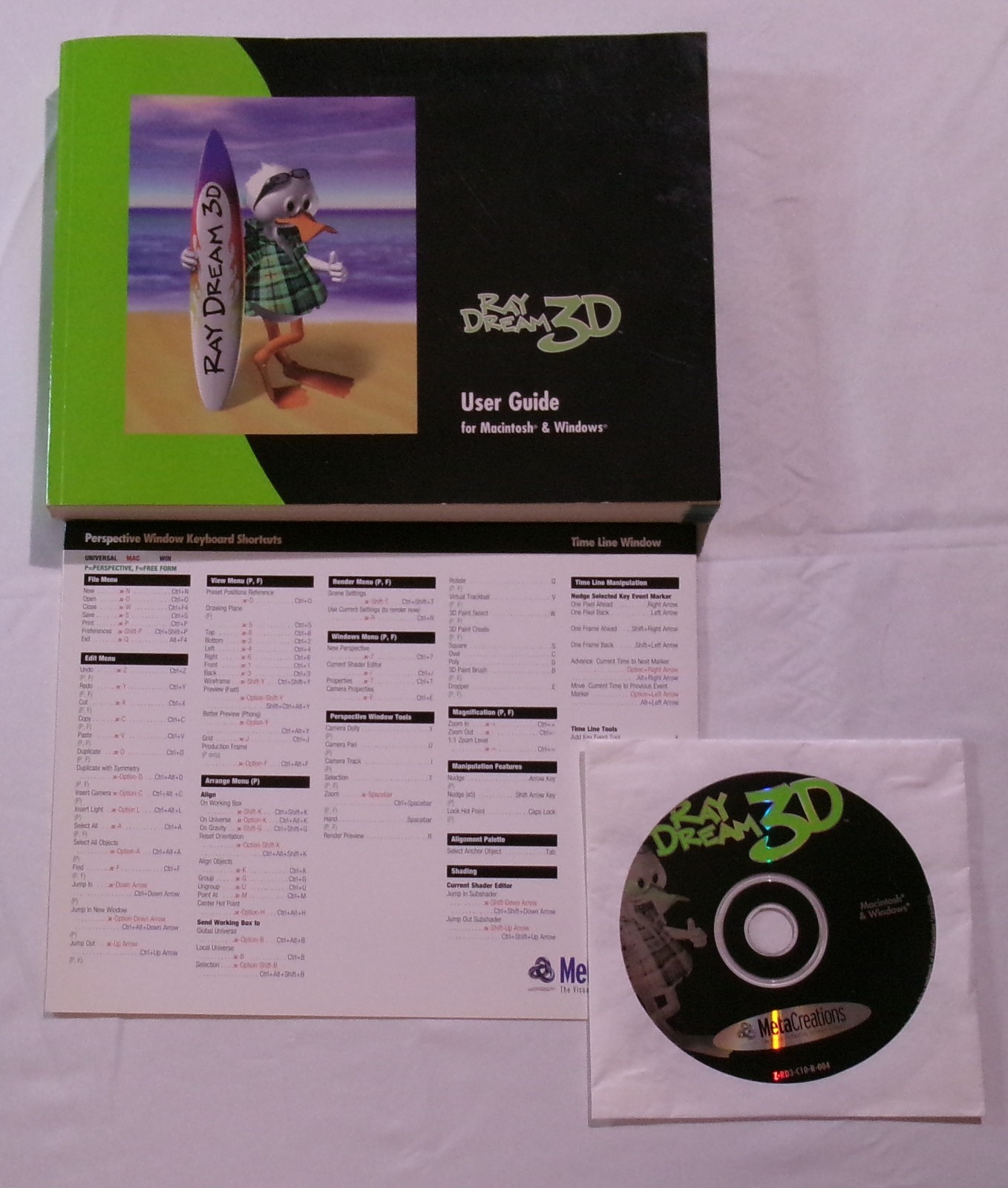 Ray Dream 3D - Windows 95 CD Rom (1997 MetaCreations Graphic Design Software)