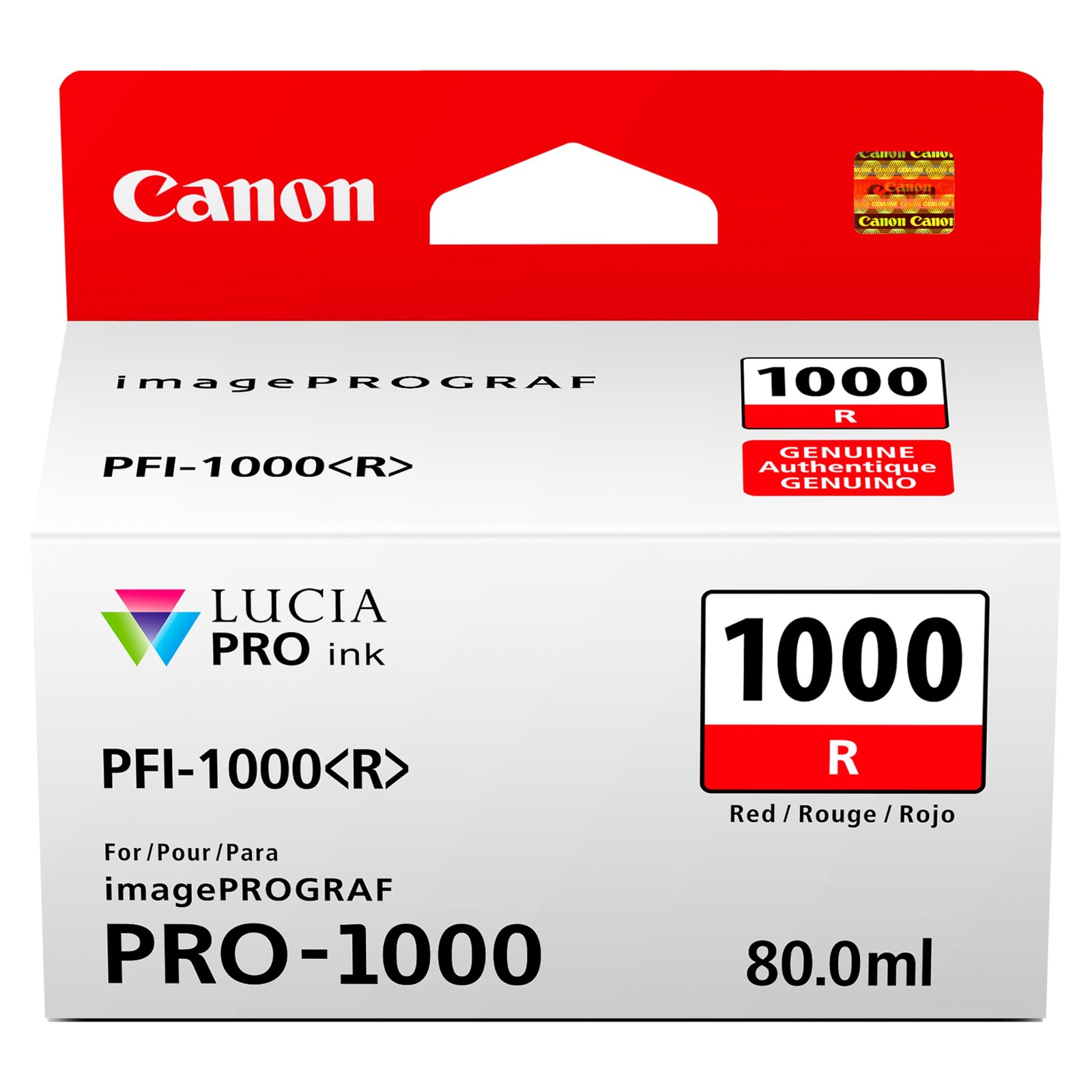 Canon PFI-1000 Genuine Red Ink Tank, Compatible with ImagePROGRAF PRO-1000
