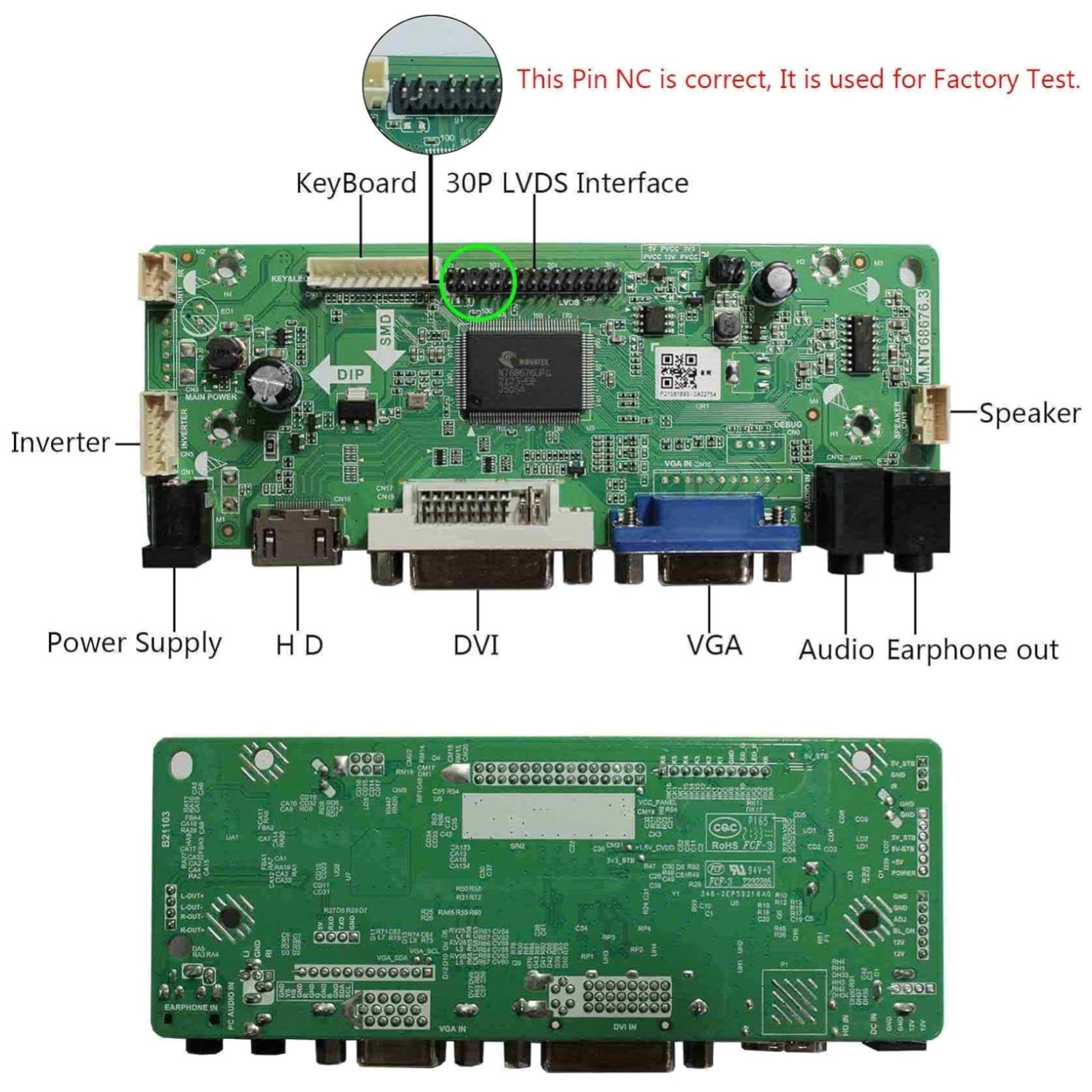 LCD Controller Board for 17" M170ETN01 1 01 LVDS Display