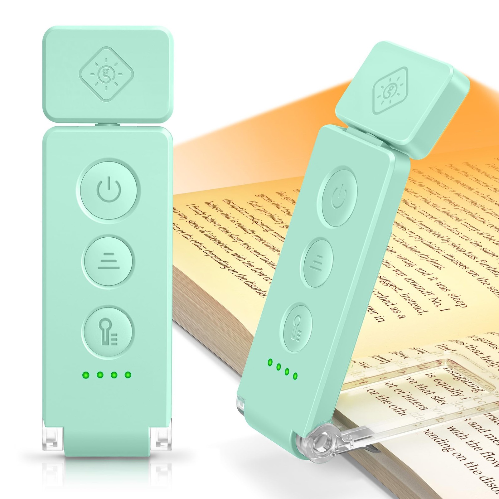Eye-Caring 12 LED Book Light, Compact Rechargeable Reading Light